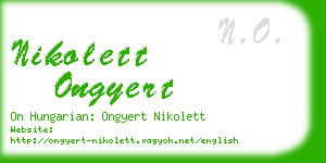 nikolett ongyert business card